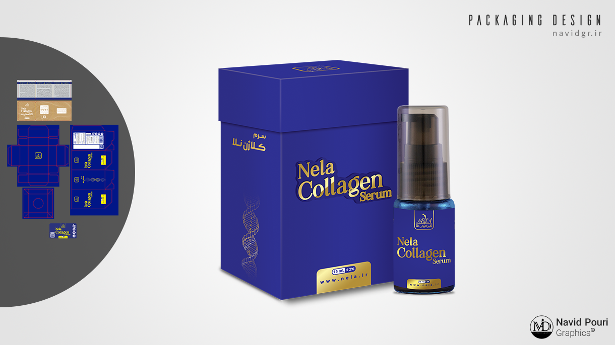 Nela Collagen Serum Packaging Design