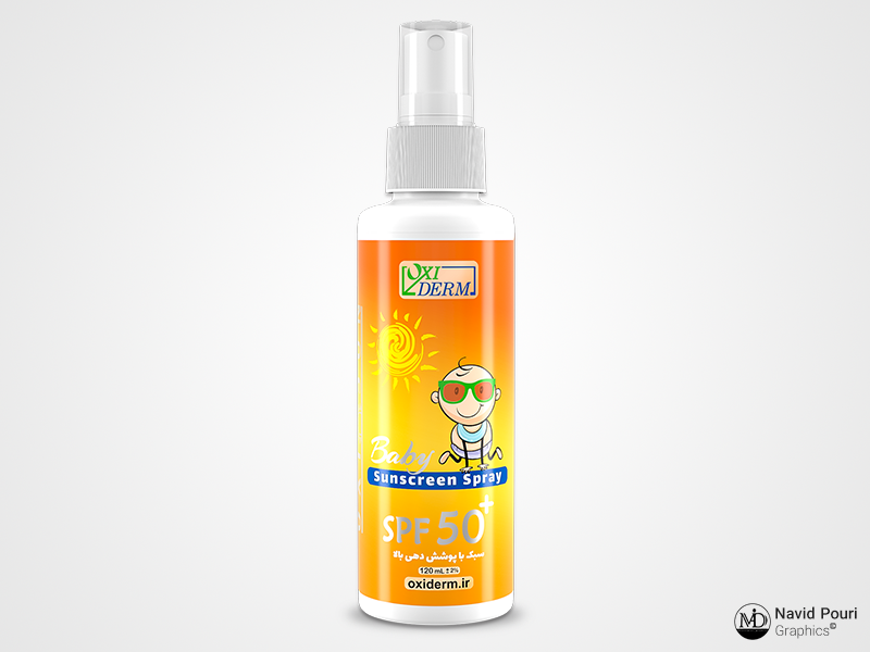 OxiSun Sunscreen Spray Label Design